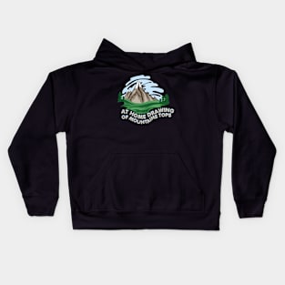 At Home Drawing Of Mountains Tops Kids Hoodie